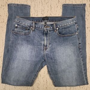 Club Monaco Blue Wash Super Slim Tapered Fit Denim Jeans